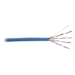 Bobina de Cable UTP de 4 pares, Cat5e, PVC (CMR, Riser), Color Azul, 24 AWG, 305m