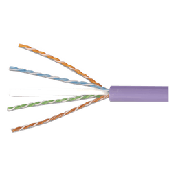 Bobina de Cable UTP Reelex, de 4 Pares, Alto Desempeño Cat6, LS0H (Bajo Humo, Cero Halógenos), Color Violeta, 23 AWG, 305 Metros (1000 Pies)