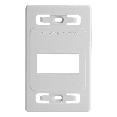 Placa de Pared Modular MAX, de 3 Salidas, Color Blanco, Versión Bulk (Sin Empaque Individual)