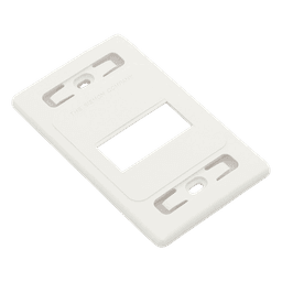Placa de Pared Modular / 3 Salidas / Blanco / Bulk / MAX / Z-MAX Blindados