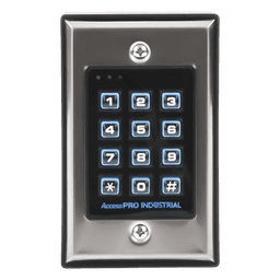 Teclado de Control de Acceso / 1,100 Usuarios / Lector 125 kHz / Salida Wiegand / Contacto Húmedo y Seco / Acero Inoxidable / Montaje en Pared