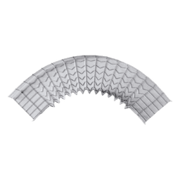 Curva Pre-Fabricada Horizontal / 90° / Peralte 54 mm / Ancho 300 mm / Acabado Electro Zinc 15-20 micras / Uso Interior Telecomunicaciones