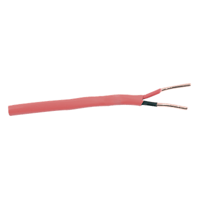 Carrete de Alambre de 305 Metros (1000 Pies) / 2x14 AWG / Riser / Tipo FPLR-CL3R / Color Rojo / Para Aplicaciones en Paneles de Detección de Incendio y Sistemas de Evacuación