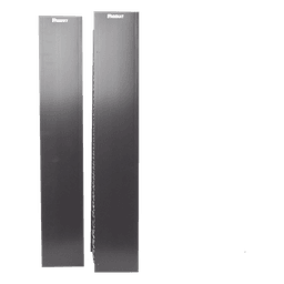 Organizador Vertical NetRunner, Doble (Frontal y Posterior), para Rack Abierto de 45 Unidades, 6.7in de Ancho, Color Negro