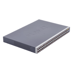 Switch Administrable de 48-Puertos 10/100/1000T 802.3at PoE + 4-Puertos 100/1000BASE-X SFP / 440W