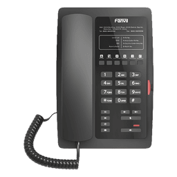 Teléfono IP para Hotelería / 6 Teclas Programables Hotline / PoE 802.3af / 2 Puertos Ethernet 10/100 Mbps / VxWorks / Sin Pantalla