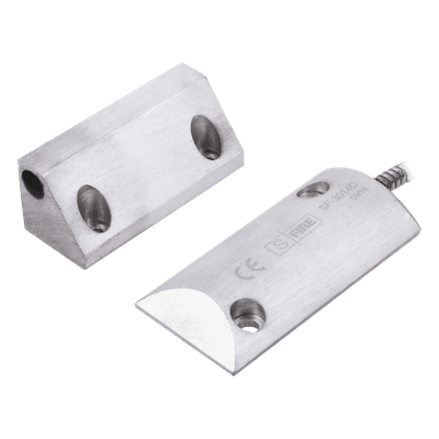 Contacto Magnético para Piso Uso Rudo / Salida Dual NC/NA / GAP 65 mm (2.5 in) / Aluminio / Cable Blindado 55 cm / UL & CE