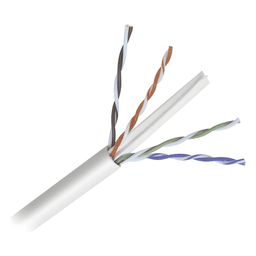 Bobina de Cable de 152 Metros (500 Pies) Cat6+ Calibre 23 Alto Desempeño, Super Flexible, UL, Color Blanco, para Aplicaciones de Video Vigilancia y Redes de Datos