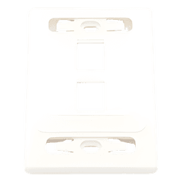 Placa de Pared Modular / 2 Salidas / Formato Single Gang / Resistente UV / Alto Impacto / Blanco