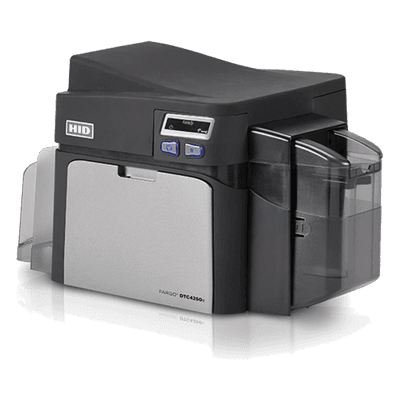 Impresora de Tarjetas ID FARGO DTC4250e / Dye Sublimation y Transferencia Térmica de Resina / Resolución 300 dpi / Seguridad AES-256 / Interfaz USB 2.0 y Ethernet / Capacidad de Tarjeta de Entrada 100 Tarjetas