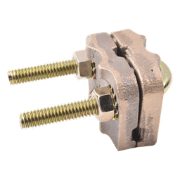 Conector Antivandálico de Varilla a Cable / Bronce Estañado / Varilla 5/8" a 1" / Cable Calibre 4 a 3/0 / Tubería 3/8" a 3/4"