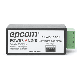 (2 en 1) Convertidor de Energía 24 Vca a 12 Vcc (CA a CD) y Filtro Contra Ruido para Cámaras / Voltaje de Entrada 20~30 Vca / Salida 12Vcc @ 1 A / ENVIO DE ENERGIA A LARGAS DISTANCIAS / Terminales Tipo Tornillo. 