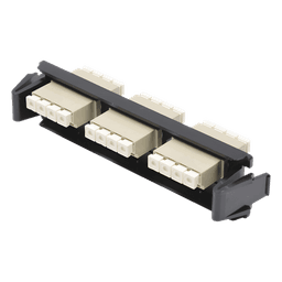 Placa Acopladora de Fibra Óptica Quick-Pack, Con 3 Conectores LC Quad (12 Fibras), Para Fibra Multimodo, Beige