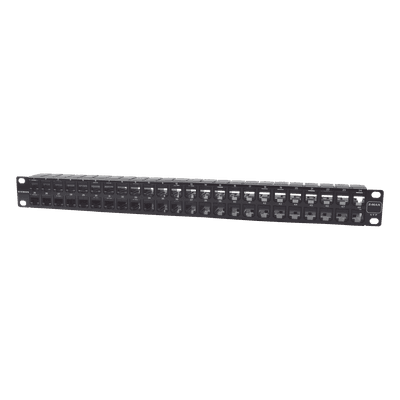 Patch Panel UTP Z-MAX de 48 Puertos, Precargado con Jacks Categoría 6, Plano, 1UR