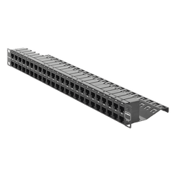 Patch Panel UTP Z-MAX de 48 Puertos, Precargado con Jacks Categoría 6, Plano, 1UR
