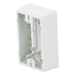 Caja de Montaje Superficial / Para Placas de Pared Universales / Color Blanco / Compatible con Anillos de Separación