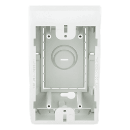 Caja de Montaje Superficial / Para Placas de Pared Universales / Color Blanco / Compatible con Anillos de Separación
