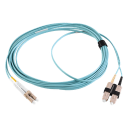 Jumper de Fibra Óptica Multimodo 50/125 XGLO OM3, LC-SC Duplex, OFNR, Color Aqua, 2 Metros (6.56 Pies)