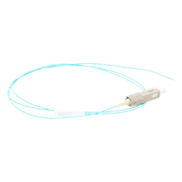 Pigtail de Fibra Óptica LC Simplex, Multimodo OM3 XGLO 50/125, OFNR, Color Aqua, 1 Metro (3.28 Pies)