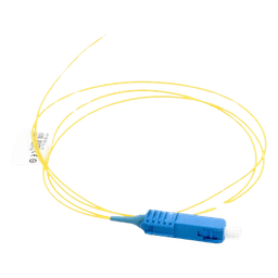 Pigtail de Fibra Óptica SC/UPC Simplex, Monomodo OS1/OS2 XGLO, OFNR, Color Amarillo, 1 Metro (3.28 Pies)