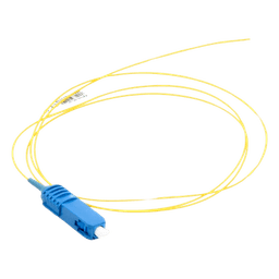 Pigtail de Fibra Óptica SC/UPC Simplex, Monomodo OS1/OS2 XGLO, OFNR, Color Amarillo, 1 Metro (3.28 Pies)