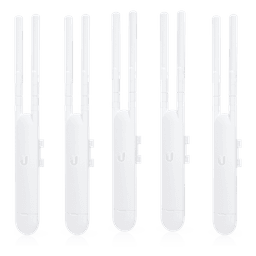 Paquete de 5 Access Point UniFi doble banda para exterior, antenas desmontables 360° , 802.11ac MIMO 2X2, hasta 100 usuarios por equipo. 802.3af, Sin PoE´s