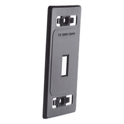 Placa de Pared Modular MAX, de 1 Salida, Color Negro