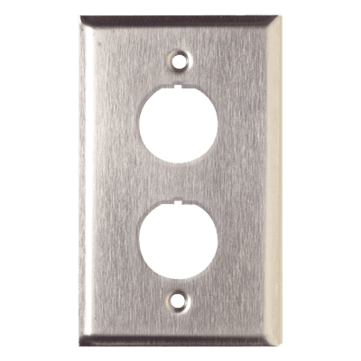 Placa de Pared Reforzada, de Acero Inoxidable, Para Uso Industrial, de 2 Puertos