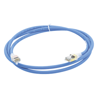 Patch Cord Cat6A UTP / CM / 1.52 m (5 ft) / Doble Aislamiento / 7.37 mm OD / Azul