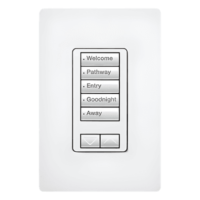 Teclado de Pared / 5 Botones Programables / Subir/Bajar / Retroiluminado / 120 V / RadioRA 2