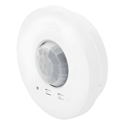 Sensor de ocupación y vacancia inalámbrico de techo, PIR 360°, cobertura de 30.2 a 62.4 m², a batería, compatible con RadioRA 2, RA2 Select, RadioRA 3 y Vive