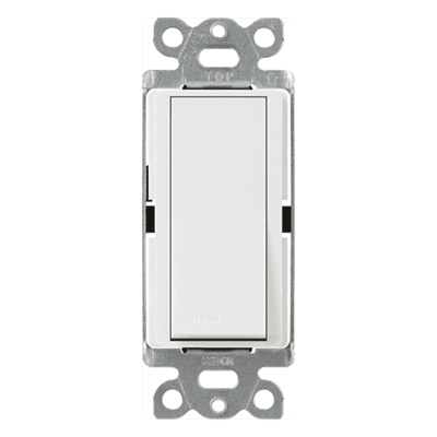 Apagador de Pared de 3 Vías / 15 A / 120/277 V / Paleta Amplia / Cargas Generales y Motores / Acabado Brillante