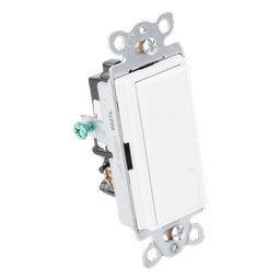Apagador de Pared de 3 Vías / 15 A / 120/277 V / Paleta Amplia / Cargas Generales y Motores / Acabado Brillante