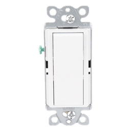 Apagador de Pared de 3 Vías / 15 A / 120/277 V / Paleta Amplia / Cargas Generales y Motores / Acabado Brillante