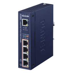 Extensor Industrial PoE, Entrada PoE 802.3 bt  y 4 Puertos de Salida Gigabit 802.3 af/at
