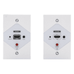 Kit Extensor HDMI en PLACAS DE PARED para distancias de 40 metros / Resolución 1080P @ 60 Hz / Cat 6/6A/ 7 / HDR/ Cero Latencia / Soporta Control Remoto / Placa de pared de 2.74 x 4.49” (tamaño estándar de EE.UU.).