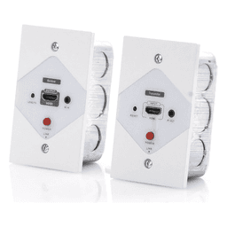 Kit Extensor HDMI en PLACAS DE PARED para distancias de 40 metros / Resolución 1080P @ 60 Hz / Cat 6/6A/ 7 / HDR/ Cero Latencia / Soporta Control Remoto / Placa de pared de 2.74 x 4.49” (tamaño estándar de EE.UU.).