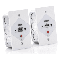Kit Extensor HDMI en PLACAS DE PARED para distancias de 40 metros / Resolución 1080P @ 60 Hz / Cat 6/6A/ 7 / HDR/ Cero Latencia / Soporta Control Remoto / Placa de pared de 2.74 x 4.49” (tamaño estándar de EE.UU.).