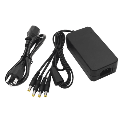 Fuente de Poder / 4 Salidas Jack Macho / 12 Vcc / 5 A / 60 W / 100-240 V~ / 4.6 x 2.4 x 1.3 pulg