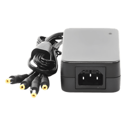 Fuente de Poder / 4 Salidas Jack Macho / 12 Vcc / 5 A / 60 W / 100-240 V~ / 4.6 x 2.4 x 1.3 pulg