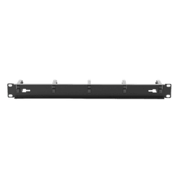 Organizador de Cables / 5 Anillos Removibles / 1U / 19" / Montaje Vertical u Horizontal / Acero con Ganchos ABS / Espaciado 4"
