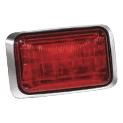 Luz de advertencia Quadraflare LED, Mica color Rojo y LED Rojo (no incluye montaje) 