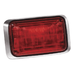 Luz de advertencia Quadraflare LED, Mica color Rojo y LED Rojo (no incluye montaje) 