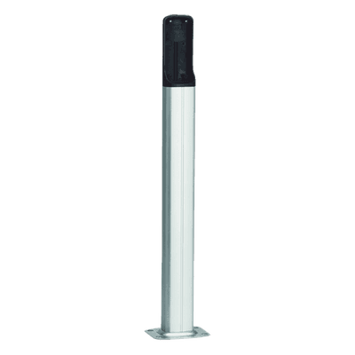 Base de PVC para Fotoceldas / Altura Ajustable 500 mm (1.64 ft) / Color Plata / Resistente a la Intemperie