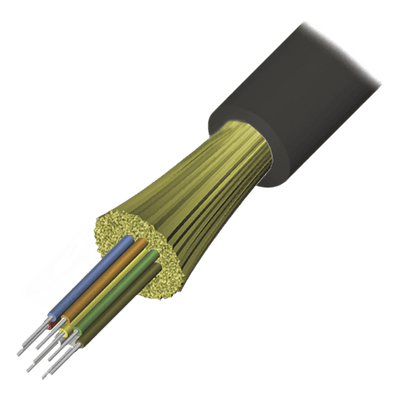 Cable de Fibra Óptica de 12 Hilos, Interior/Exterior, Tight Buffer, No Conductiva (Dieléctrica), Plenum, Monomodo OS2, 1 Metro (3.28 Pies)