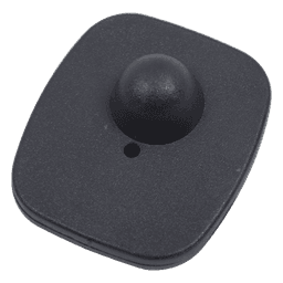Etiqueta RF para ropa / 8.2 MHz / 70 x 58 mm / 160 cm detección / Negro