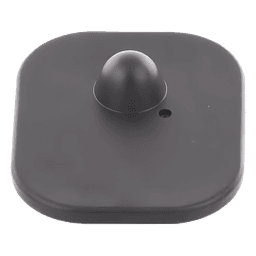 Etiqueta RF para ropa / 8.2 MHz / 70 x 58 mm / 160 cm detección / Negro