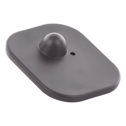 Etiqueta RF para ropa / 8.2 MHz / 70 x 58 mm / 160 cm detección / Negro