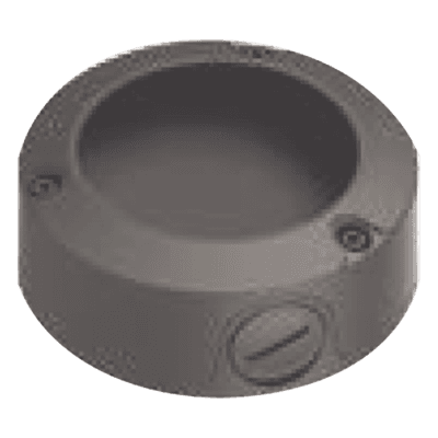 Caja de Conexión para Cámara Bala / Conducto Pasacables Ø 125.6 x 45 mm / 2 Entradas Integradas / Color Gris Oscuro / Compatible con 24 Modelos Wisenet