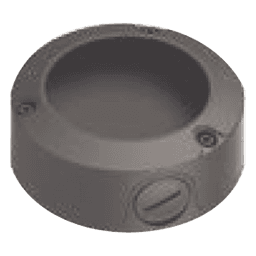 Caja de Conexión para Cámara Bala / Conducto Pasacables Ø 125.6 x 45 mm / 2 Entradas Integradas / Color Gris Oscuro / Compatible con 24 Modelos Wisenet